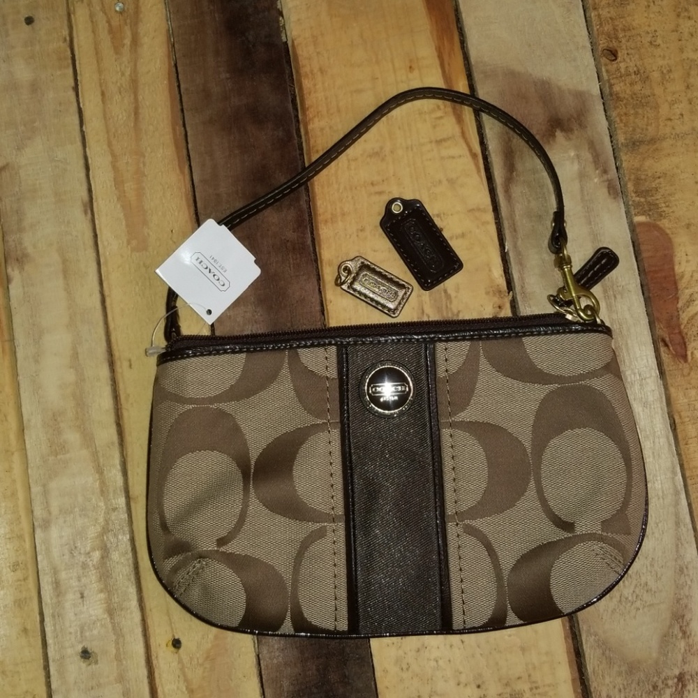 NWT Coach Signature 49518 Khaki Mahogany Large Cap